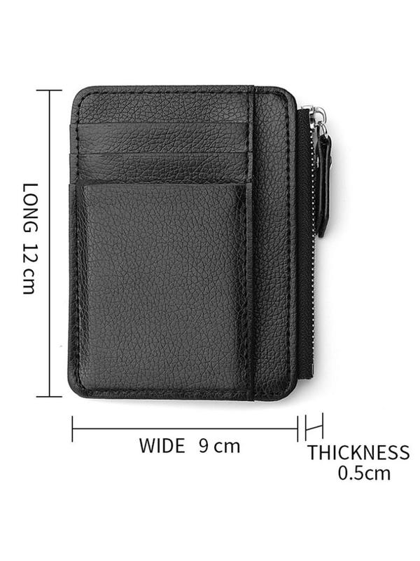 Women's Simple Plain Zipper Short Wallet, Casual Multi Card Slot Card Holder, Trendy Wallet for Daily Use