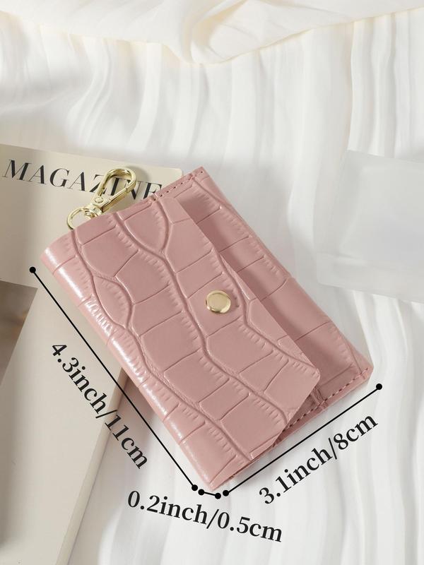 Women's Fashion Crocodile Pattern Card Holder, Lightweight Portable Coin Purse, Cute Card Holder for School, Dormitory, Backpack