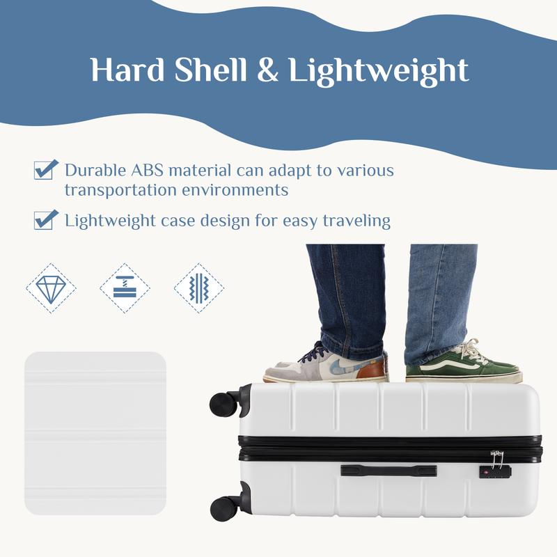 furnishflex Hardside Luggage with Spinner Wheels Expandable and TSA Lock Hard Shell Lightweight Roller Suitcase