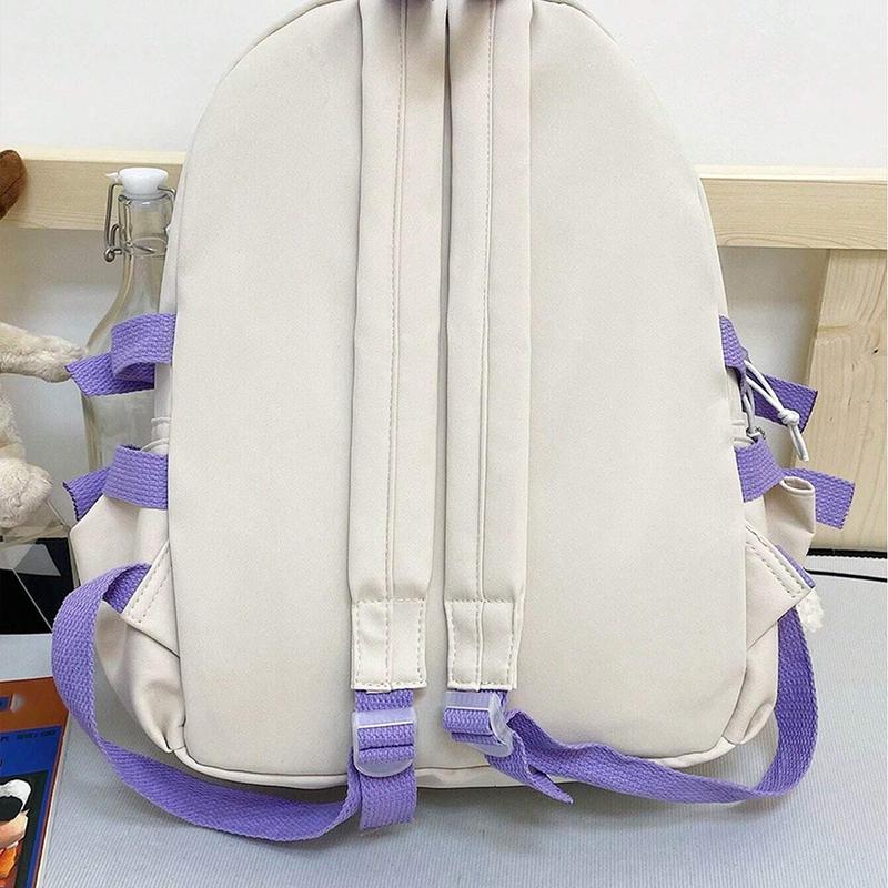 Cute Multi Pockets Backpack for Women Multifunctional School Bag Trendy Daypack Suitable for Travel Vacation