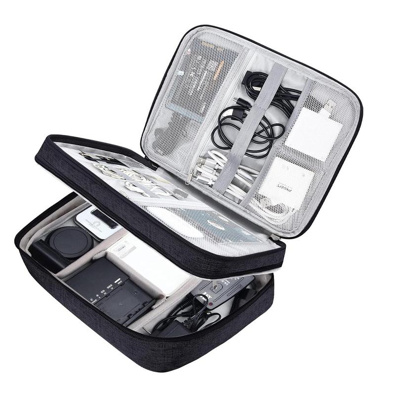 Electronic Accessories Storage Bag, Portable Travel Multi-functional Storage Bag for Cable, Charger, Phone, Business Travel Small Tool Container