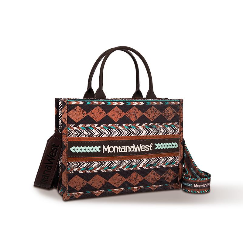 Montana West Southwestern Tote Bag - Rustic Tribal Design