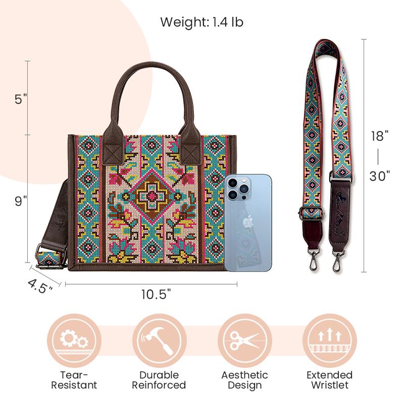 Montana West [MegaLive] Embroidered Collection Tote Crossbody