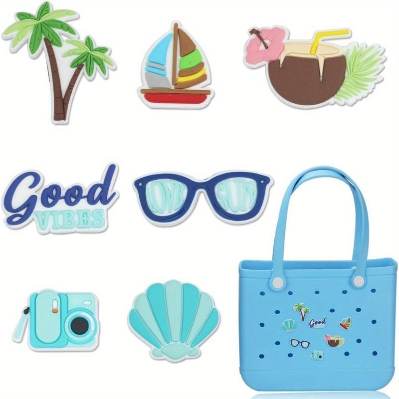 Beach Themed Bag Decoration Set, 7 Counts set Cute Bag Decoration Set, Bag Decoration Accessories for Women & Girls