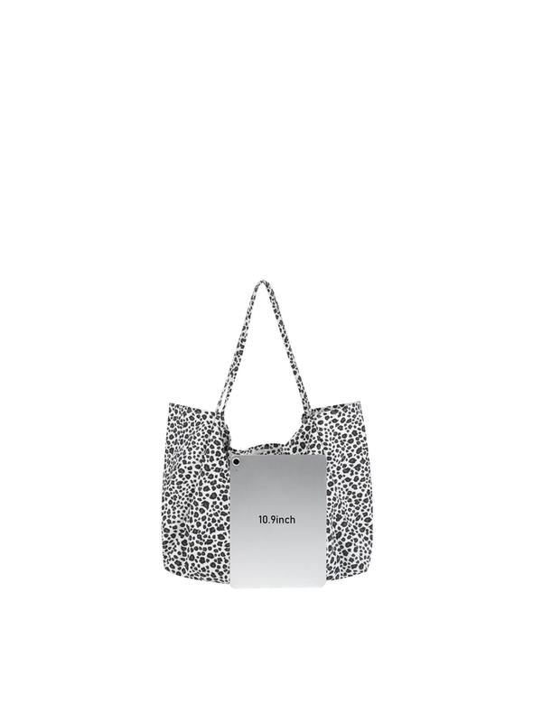 Fashion Leopard Print Tote Bag, Casual Large Capacity Shoulder Bag for Women, Trendy All-match Bag for Daily Use, Stylish Designer Bag