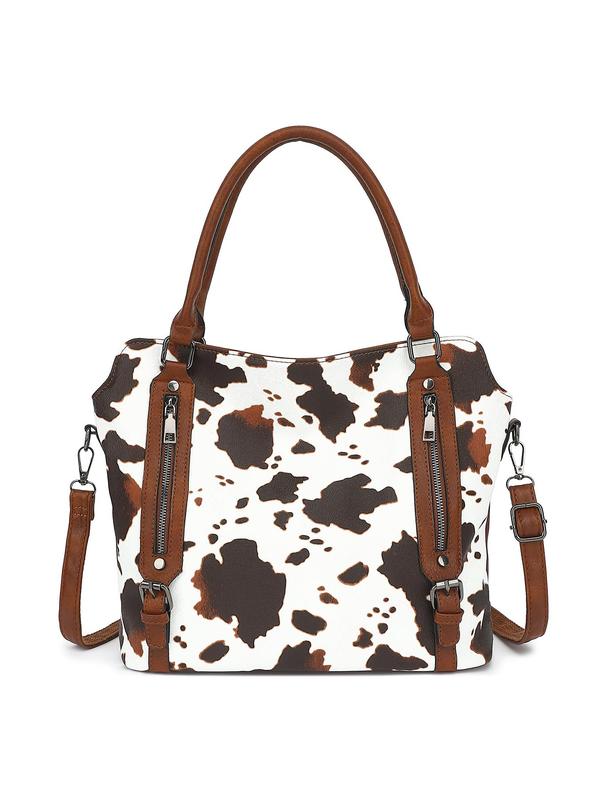 Women's Fashion Leopard Print Handbag, Casual Large Capacity Tote Bag for Daily Used, Trendy Versatile High-quality Daily Commuting Bag, Girl Fashionable Bag