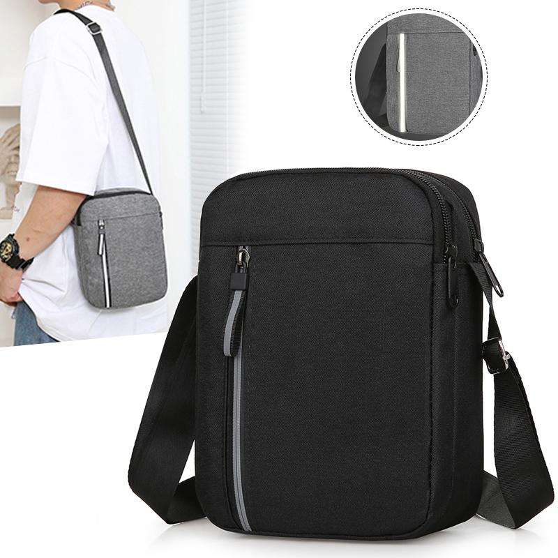 Men Fashion Crossbody Bags Casual Shoulder Bag for Men with Adjustable Shoulder Strap