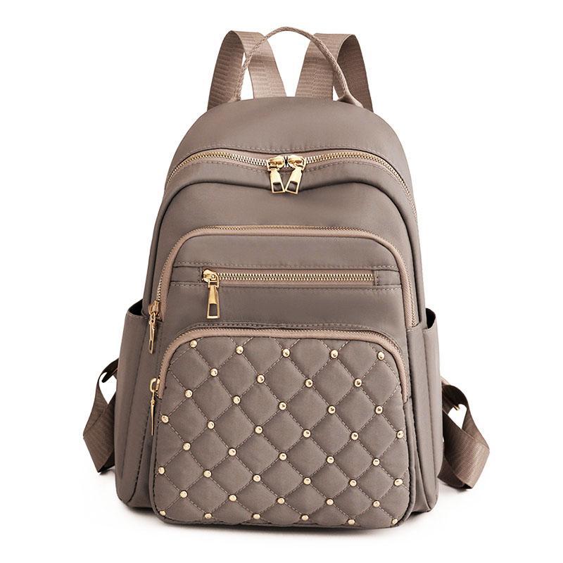 Diamond Rivet Pattern Large Capacity Backpack, 1 Count Fashionable Backpack for Women & Men, Fashion Backpack for Travel, Business, School, Commute