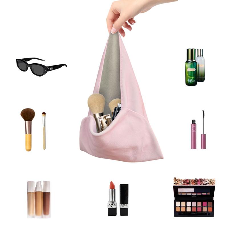 Magic Pocket Lazy Makeup Bag with Self-Adhesive Wrap, 22x22in Large Capacity Inner Pouch Cosmetic Travel Makeup Bag Easy Wrapping and Safe Protection for Tech Device, Brushes, Accessories