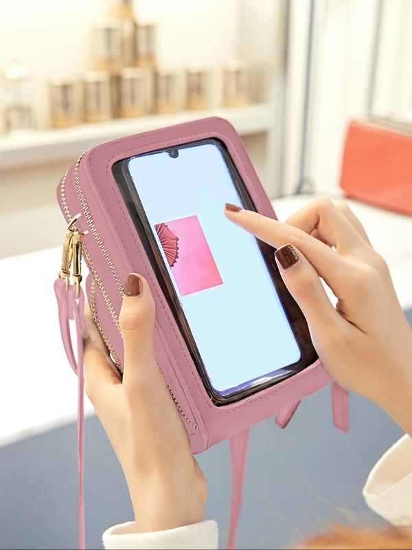 Women's Phone Wallet Bag with Touch Screen, Multifunctional Crossbody Bag, Elegant Crossbody Phone Bag, with Adjustable Bag Strap, Fashionable Versatile Shoulder Bag for Daily Used