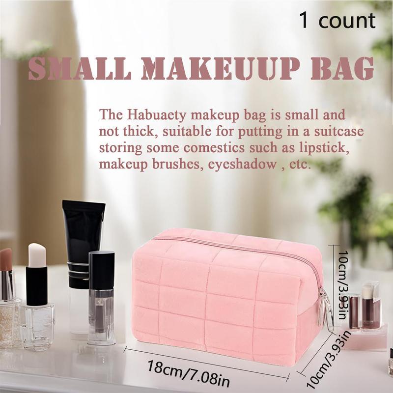 Solid Color Makeup Bag, 1 Count Large Capacity Portable Travel Makeup Bag, Toiletries Storage Bag, Women's Divider Makeup Bag, Brush Storage Bag, Business Toiletries Bag