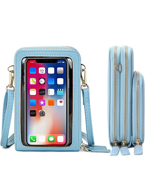 Women's Phone Wallet Bag with Touch Screen, Multifunctional Crossbody Bag, Elegant Crossbody Phone Bag, with Adjustable Bag Strap, Fashionable Versatile Shoulder Bag for Daily Used