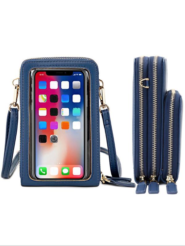 Women's Phone Wallet Bag with Touch Screen, Multifunctional Crossbody Bag, Elegant Crossbody Phone Bag, with Adjustable Bag Strap, Fashionable Versatile Shoulder Bag for Daily Used