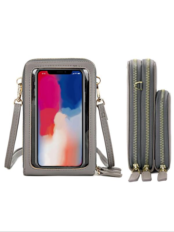 Women's Phone Wallet Bag with Touch Screen, Multifunctional Crossbody Bag, Elegant Crossbody Phone Bag, with Adjustable Bag Strap, Fashionable Versatile Shoulder Bag for Daily Used