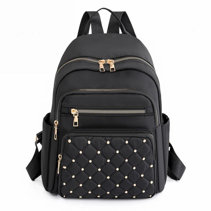 Diamond Rivet Pattern Large Capacity Backpack, 1 Count Fashionable Backpack for Women & Men, Fashion Backpack for Travel, Business, School, Commute