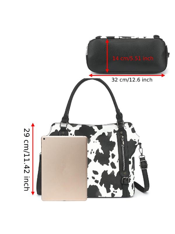 Women's Fashion Leopard Print Handbag, Casual Large Capacity Tote Bag for Daily Used, Trendy Versatile High-quality Daily Commuting Bag, Girl Fashionable Bag