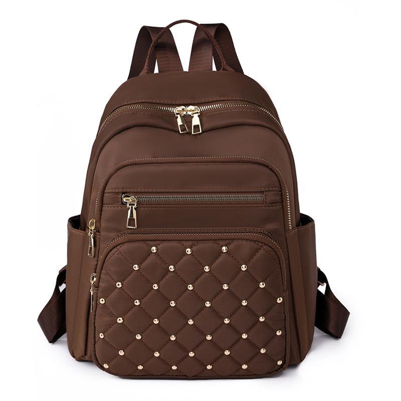 Diamond Rivet Pattern Large Capacity Backpack, 1 Count Fashionable Backpack for Women & Men, Fashion Backpack for Travel, Business, School, Commute