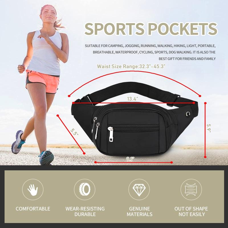 Crossbody Fanny Pack for Men&Women,Large Waist Bag & Hip Bum Bag with Adjustable Strap for Outdoors Workout Traveling Casual Running Hiking Cycling