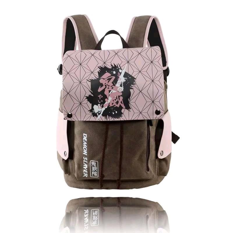 Anime Demon Slayer backpack student bag Kimetsu no Yaiba Nezuko, Tanjiro, Zenitsu