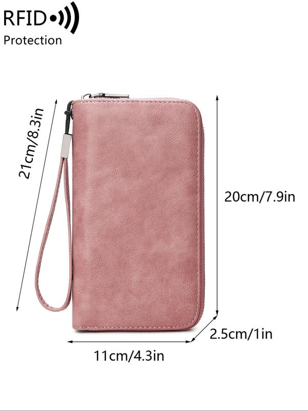 Women's 2024 New Solid Color Card Holder, Large Capacity Card Holder, with RFID Blocking, Casual Versatile Card Holder for Women & Men