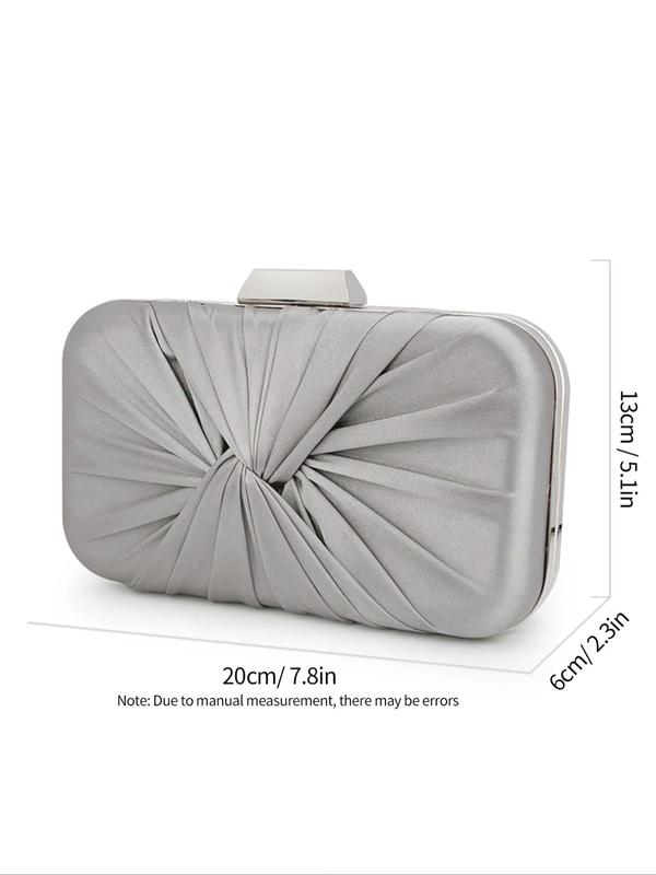 Women's Elegant Ruched Design Evening Bag, Exquisite Trendy Clutch Bag, Fashionable Shoulder Bag for Party Decoration