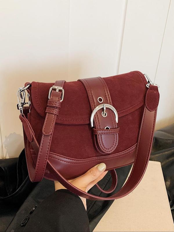 Women's Elegant Solid Color Shoulder Bag, Fashionable Retro Crossbody Bag for Daily Used, Casual Trendy Versatile High-quality Daily Commuting Bag