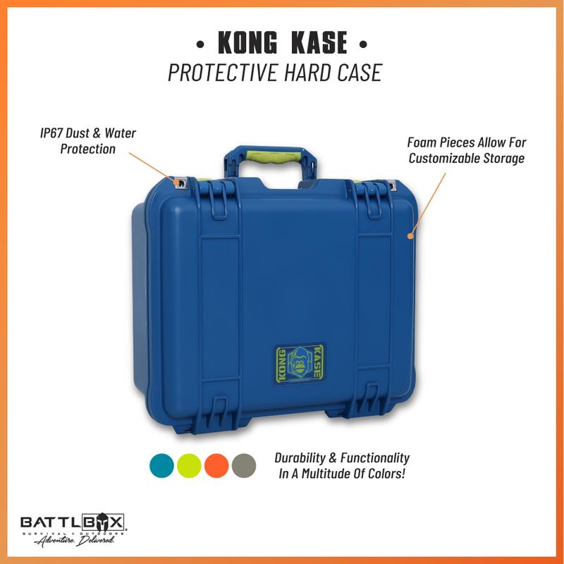 Kong Kase - Rampage Edition: Protective Hard Case with Foam, Shock Resistance & IP67 Rating