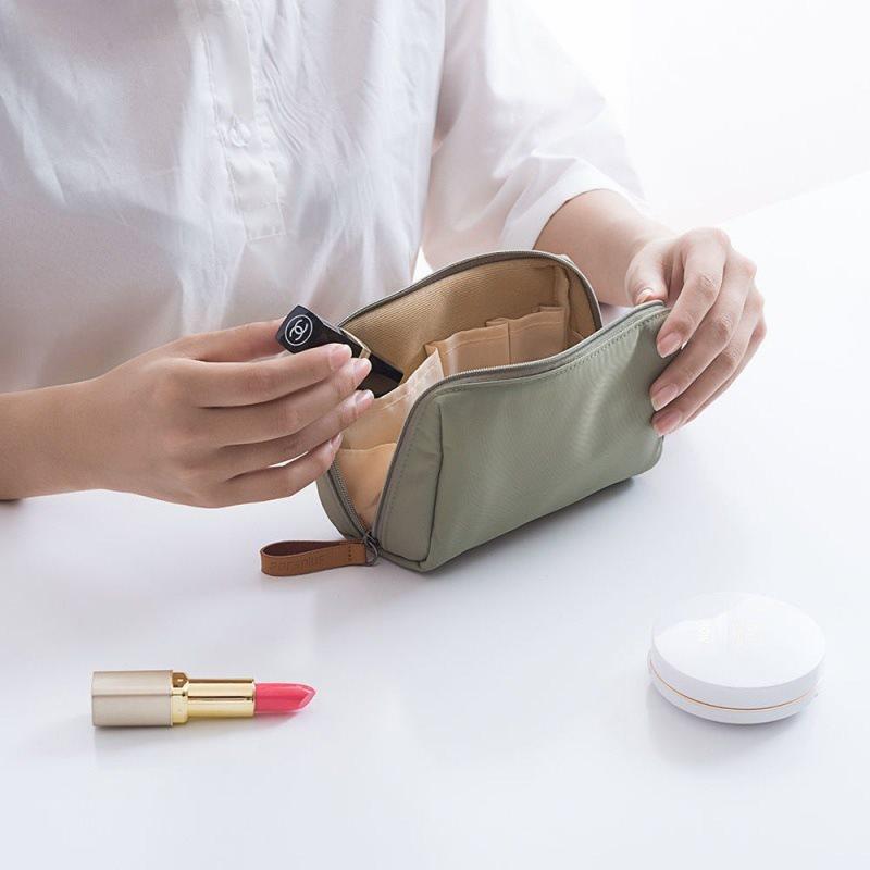 Mini Makeup Bag with Strap, 1 Count Simple Makeup Bag, Zipper Makeup Organizer Pouch, Versatile Storage Bag for Travel, Outing, Daily Use, Christmas Gift