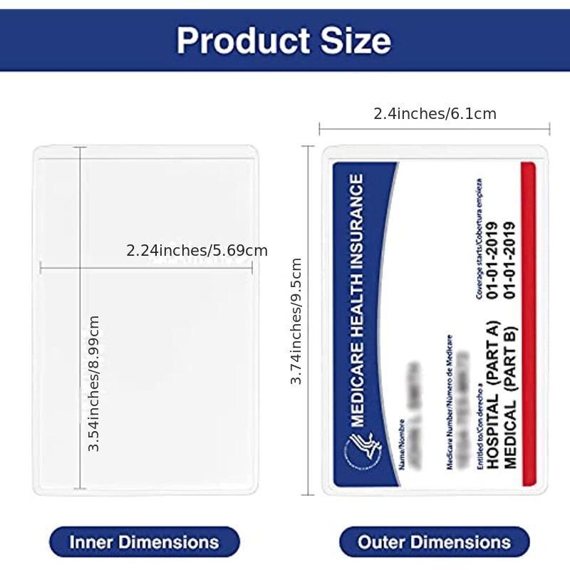 Medicare Card Protector Sleeve, 10pcs pack Durable Medicare Card Protector, Business Card Holder for Home Office