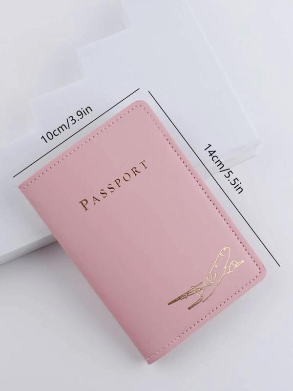 Letter Pattern Passport Case, Pu Leather Passport Holder, Travel Document Holder, Passport Protector, Passport Cover for Men & Women