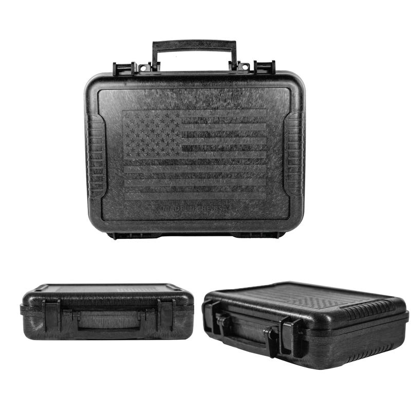 Max-Ops Black Hard Sided Handgun Case, TSA Approved, Outside Dimension 3.5