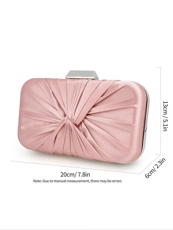 Women's Elegant Ruched Design Evening Bag, Exquisite Trendy Clutch Bag, Fashionable Shoulder Bag for Party Decoration