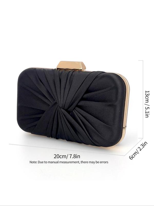 Women's Elegant Ruched Design Evening Bag, Exquisite Trendy Clutch Bag, Fashionable Shoulder Bag for Party Decoration