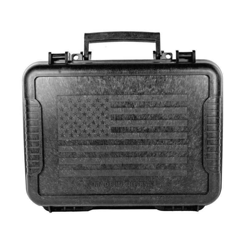 Max-Ops Black Hard Sided Handgun Case, TSA Approved, Outside Dimension 3.5