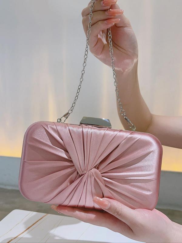 Women's Elegant Ruched Design Evening Bag, Exquisite Trendy Clutch Bag, Fashionable Shoulder Bag for Party Decoration