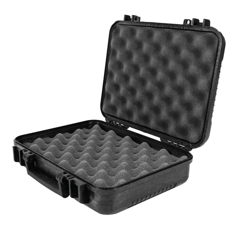 Max-Ops Black Hard Sided Handgun Case, TSA Approved, Outside Dimension 3.5