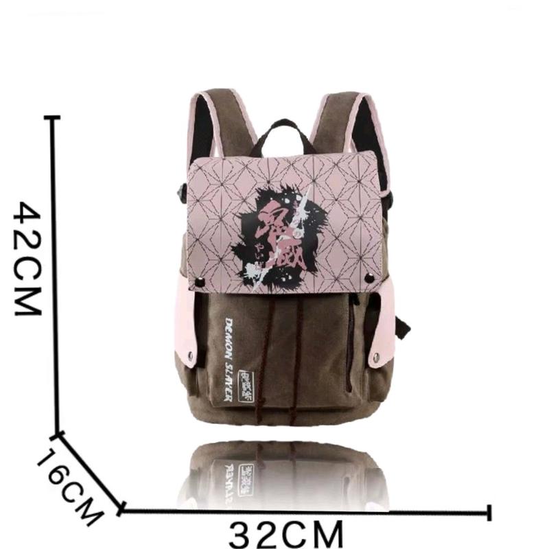 Anime Demon Slayer backpack student bag Kimetsu no Yaiba Nezuko, Tanjiro, Zenitsu