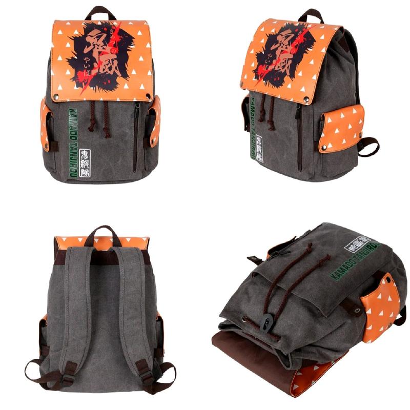 Anime Demon Slayer backpack student bag Kimetsu no Yaiba Nezuko, Tanjiro, Zenitsu