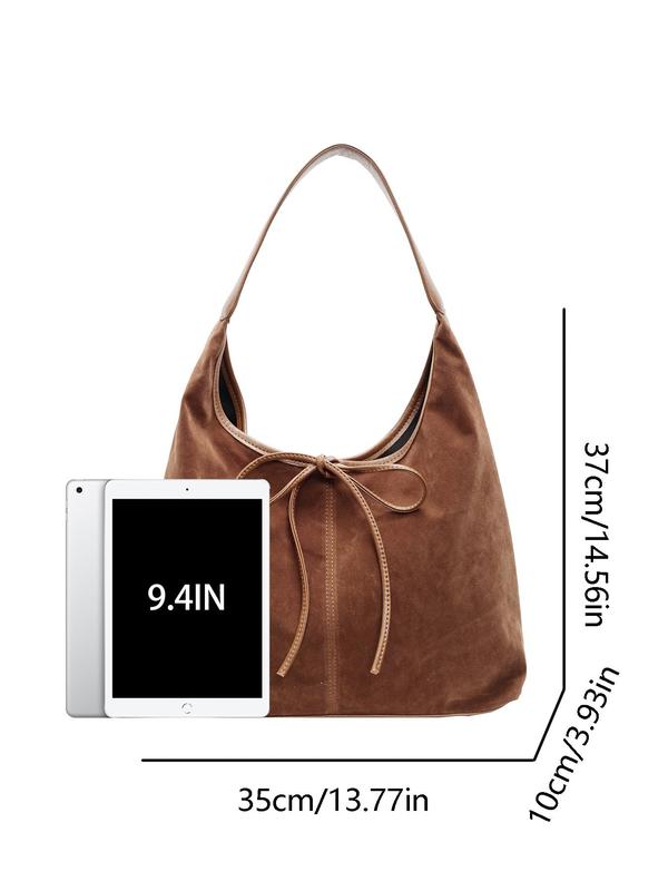 Women's Elegant Bowknot Design Shoulder Bag, Trendy Minimalist Shoulder Bag, Chic All-match Shoulder Bag for Daily & Work Use