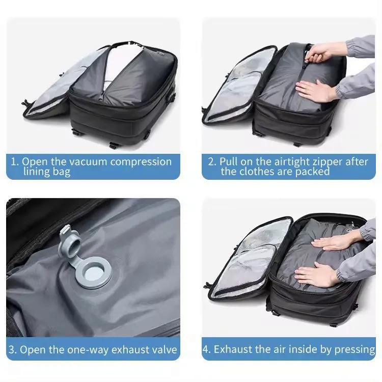 Custom Professional 2024 Backpack Vacuum Travel With Dry Wet Seperation TSA Lock Water Repellent 17 Laptop Backpack