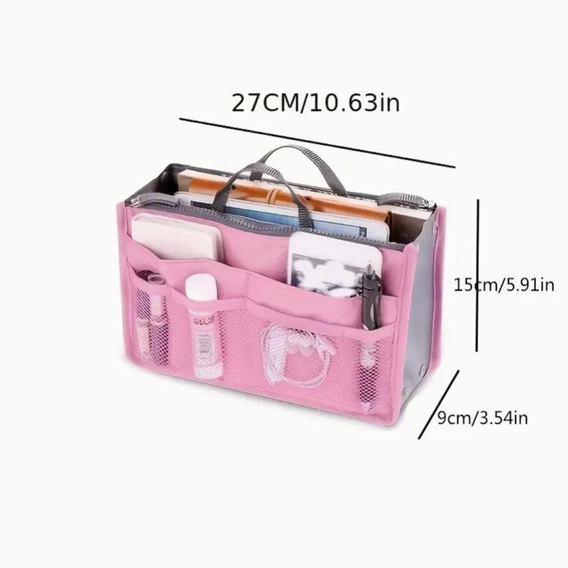 Double Zipper Storage Bag, 1 Count Multi-functional Cosmetic Bag, Travel Storage Bag, Home Organizer for Bedroom, Living Room, Office, Travel