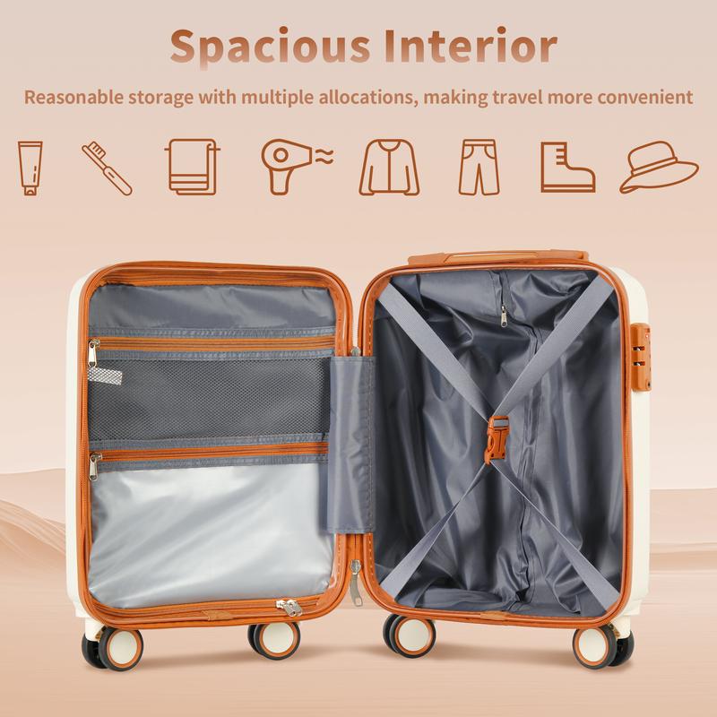 UUH 7pcs 9pcs set  ABS luggage compartments, lightweight yet sturdy. Equipped with TSA lock and swivel wheels for flexible movement.