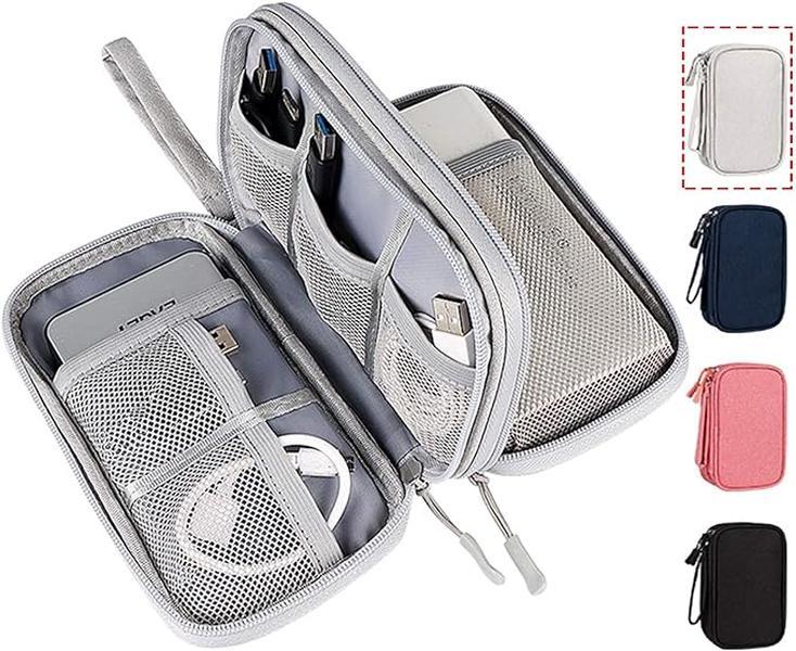 Electronic Organizer Bag, Waterproof Portable Electronic Organizer Travel Accessories Cable Bag Universal Cord Storage Case for Cable Cord Storage, Charging Cable, Cell Phone, Power Bank