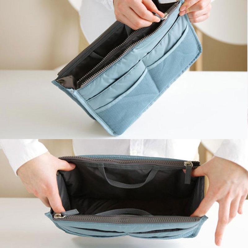 Double Zipper Storage Bag, 1 Count Multi-functional Cosmetic Bag, Travel Storage Bag, Home Organizer for Bedroom, Living Room, Office, Travel