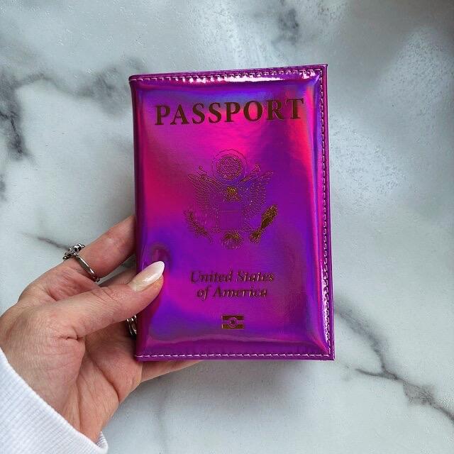 Chrome Passport Holder Cover Travel Book