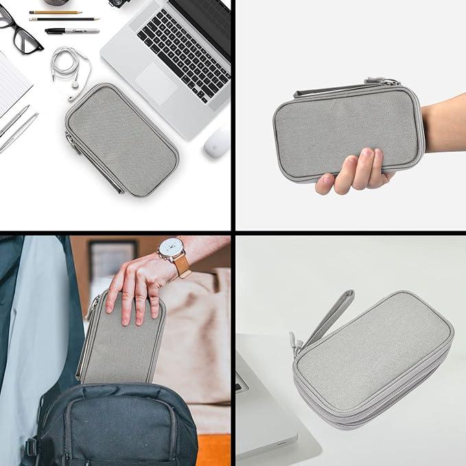 Electronic Organizer Bag, Waterproof Portable Electronic Organizer Travel Accessories Cable Bag Universal Cord Storage Case for Cable Cord Storage, Charging Cable, Cell Phone, Power Bank