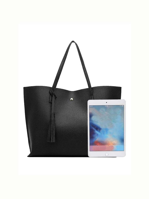 Women's Summer Solid Color Tote Bag, Large Capacity Shoulder Bag, Tote Bag for Work & Daily Use, High-quality Daily Commuting Bag, Girl Shopping Bag