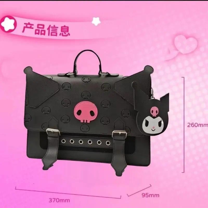 Sanrio Kuromi Large Capacity Crossbody Bags Simplicity Academy Fashion Style Backpack Women Shoulder Bag Cartoon Anime Girl Gift