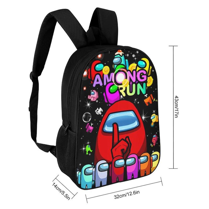 2PCS Among us Backpack Set 17In Fashion Backpacks Cartoon Backpacks Casual Travel Bag Anime Laptop Backpack Color A15