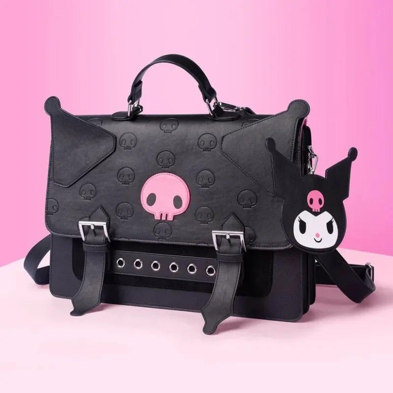 Sanrio Kuromi Large Capacity Crossbody Bags Simplicity Academy Fashion Style Backpack Women Shoulder Bag Cartoon Anime Girl Gift